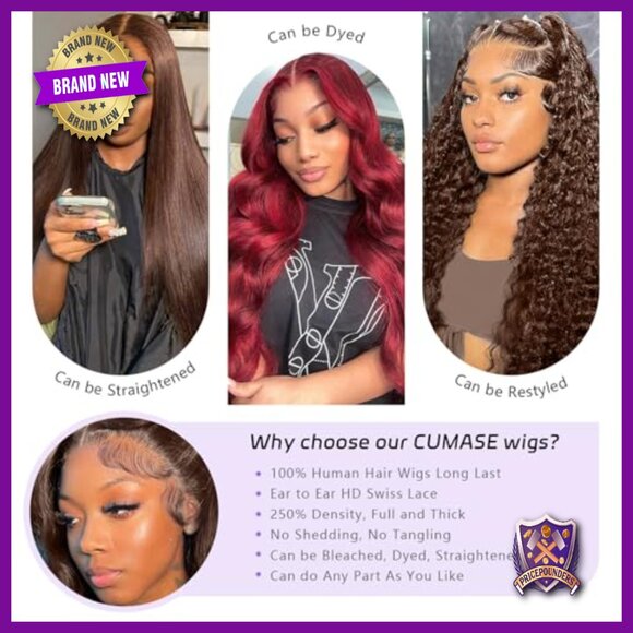 26 Inch Human Hair Lace Front Wig, 13x6 Pre Plucked Body Wave, 250 Density